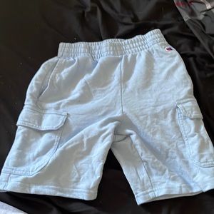 Champion baby blue shorts, size small, never used, cheap.
